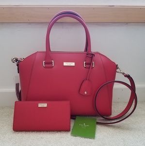 NWTKate spade tilden place pipa w. matching wallet